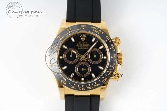 QF Dial Rubber Oysterflex on Daytona SA4130 Edition 1:1 Best Black Strap 116518 0409